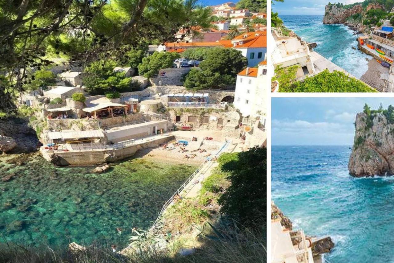 Mediteran With Garden Next To Beach And Old Town Dubrovnik Exteriör bild